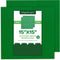 Play Platoon Baseplate for Building Bricks - 15 Inch x 15 Inch Green Classic Platform, 2 Pack Compatible with Major