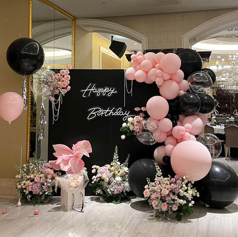 KALOR Black Balloons, 100 Pcs 5 Inch Mini Matte Latex Balloons for Birthday, Wedding Party, Baby Shower