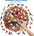Wooden Puzzles for Adults: Cardinal Puzzles with Wood Box, Thanksgiving Theme, 100 Pieces
