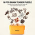 Brain Teaser Puzzles for Adults - 16pcs Disentanglement Metal Wooden Logic Puzzle Gift for Teens