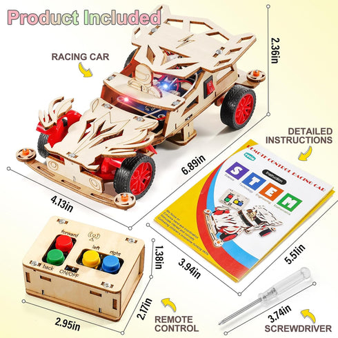 8-10, 8-13, 3D 8-12, 8 9 10 11 12 13 14 STEM Kits for Kids Age STEM Toys for Boys Remote Control Model Car Building