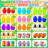 100 KissFuture PCS Prefilled Easter Eggs with Toys, Easter Eggs Filled for Egg Hunt, Easter Basket Stuffers for Kids