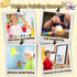 6 PCS Mini Paint Set, Kids Washable Acrylic Paint Strips Set with 12 Filled Colors, 12 Brushes, 6 Mixing Palettes