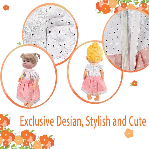 YAYYAY 12 Sets 10-12 Inch Baby Doll Clothes for Dolls, Princess Styling Outfits for Kids Dress Up Dollhouse, Gift