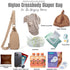 Crossbody Bag - Compact Small Diaper Bag with Plain Ivory Strap, Sling Bag for Women & Men