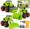 Take Apart Farm Trucks Toys for Kids Boys, DIY STEM Building Construction