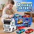 3, 4, 5, 6, 8 BainGesk Semi Truck Toys Car for Years Old Boys Girls, Adjustable Double Decker Carrier Truck with Light