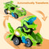 Dinosaur Toys for Kids 3-5, Transforming Dinosaur Car Toy with Light Music for Toddlers, Dino Transformer Toys