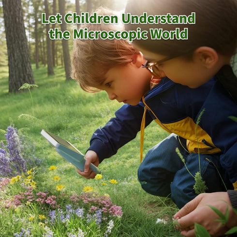 Microscope for Kids, Handheld Miniscope, 1600X Portable Digital Microscope, Mini Pocket Microscope for Boys Girls,