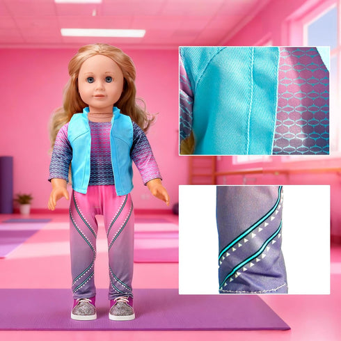 clbaby 18-Inch 19Pcs 18 Inch Set 3 Sets 18 Inch American Doll Clothes Accessories - Fashion Doll Outfit for Girls