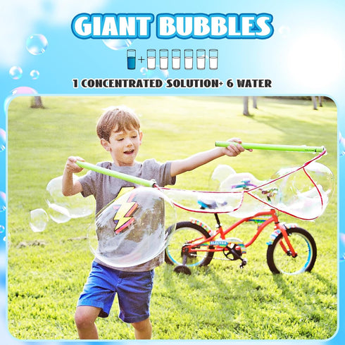 Bottles Bubbles Refill Solution, 32 OZ Bubble Liquid for Bubble Machine, Gun & Wand, Concentrated for Summer Activities