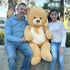MorisMos Teddy Bear Stuffed Animal, 4FT Giant Tan Plush Toy, Soft Big Bear for Gifts