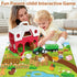 1 2 3 Set Toddler Toys for Years Old Boys and Girls, Farm Animals Big Barn Toy, Farm Animal with Farms Play Mat