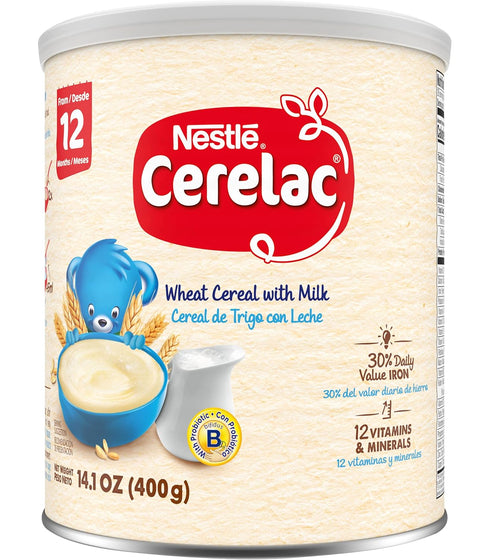 Nestle Cerelac Wheat Cereal with Milk, 14.1-Ounce Canister (Pack of 5)