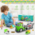 1, 2, 3, 4 Set, IJIGU Truck Toys for Toddler Year Old Boy, City Sanitation Transport Trucks Toy Ideal Christmas