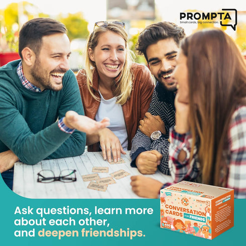 400 Conversation Cards for Friends, Get To Know You Game with Funny Icebreaker Questions for Teens and Adults