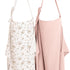 Konssy 2-Pack Muslin Nursing Cover Up for Breastfeeding Moms with Rigid Hoop,