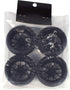 Apex RC Products 1/10 On-Road Black Mesh Wheels, V Tread Rubber Tires (Set of 4) #5002