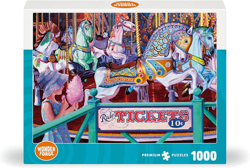 1000 Wonder Forge Cotton Candy Carousel Piece Jigsaw Puzzle for Adults | Unique, Perfectly-Fitting Pieces | Fun