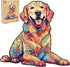 WOODBESTS Wooden Puzzle for Adults - Loyal Golden Retriever Dog Puzzle (L, 300pcs) in Beautiful Wooden Box