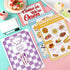 SHIQIKEJIPTY Set Set 2 60Page Set 4 Diner Restaurant Play Food Play Kitchen Accessories Restaurant Toy Double Sided