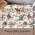 Wicbfdfv 28x52 Inch Vintage Western Cowgirl Cactus Boho Floral Fitted Baby Crib Sheet for Boys Girls Breathable Retro
