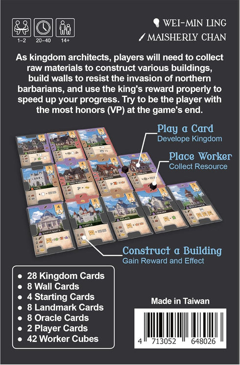 Pocket Master Builder Card Game | City Building Resource Management Strategy Game for 1-2 Players Ages 14+ | Made by