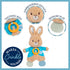 Kids Preferred Beatrix Potter Peter Rabbit Flat Sensory Blanky Interactive Baby Teether Toy with Crinkle Sounds, Soft