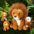 Honoson 5 Pcs Large Lion Plush Set with 4 Cute Baby Lions in Zippered Back, Soft Cuddly Plushie, 14 Inch