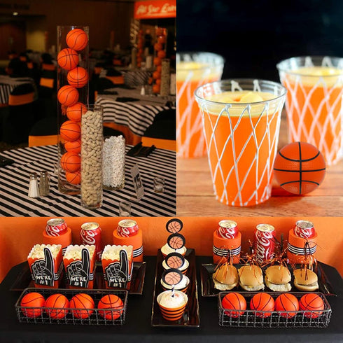 Mini Basketball Stress Balls 12 Pcs Pack - 2.5” Inch Mini Basketballs for Kids, Party Favors