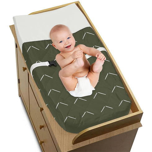 Sweet Jojo Designs Dark Green Boho Arrow Boy Girl Baby Changing Pad Cover Infant Newborn Diaper Table Change Mat Sheet