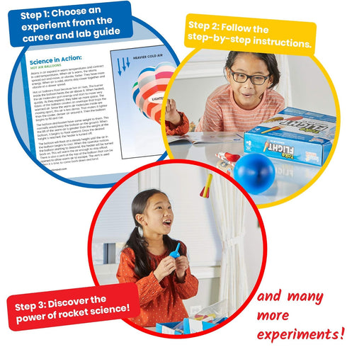 hand2mind Take Flight Science Kit, Toy Rocket Launcher for Kids Ages 8-12, 18 Science Experiments, STEM Toy