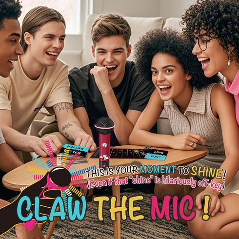 Generic 250 8 (2-10 Mic Karaoke Party Game - Hilarious Singing Challenge for Families & Friends with Song Lyrics