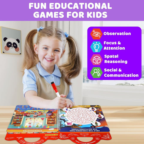 3-5, Search and Find Activity Book for Kids Ages Preschool Learning Activities, Toddler Toys Travel Games, Kids Busy
