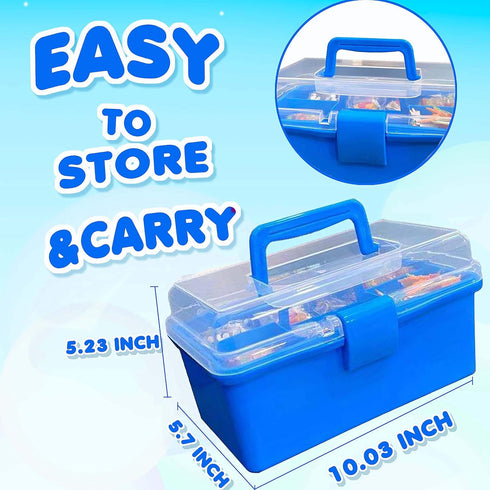 YITOHOP -1000+ 4+ Arts and Crafts Supplies for Kids pcs Art Craft kit in Carrying Travel Box for Toddlers Ages DIY