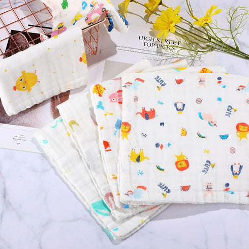 10 Pack 20'' 10'' 6 Tatuo Muslin Baby Burp Cloth Soft Washcloths x Layer Soft Absorbent Newborn Rags Towel for Baby