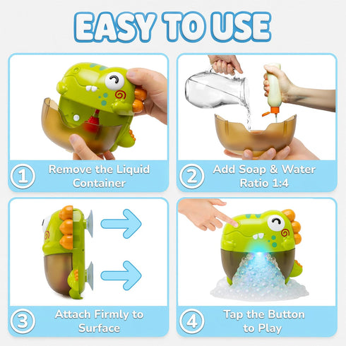 Bath Bubble Machine - Bathtub Bubble Machine Bath Toys | Bathtub Bubble Machine, Light Up Bubbles Maker for Bathtub