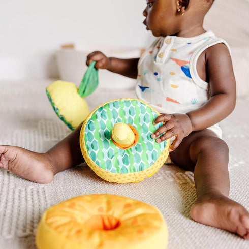 Melissa & Doug Multi-Sensory Pineapple Soft Stacker Infant Toy, Stacking Toys for Babies