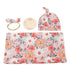 Set Cozy 3) Vibrant Floral Print Newborn Swaddle Blanket with Hat and Headband, and Breathable, for Boys and Girls
