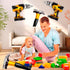 12 Pcs 18 Inch Hammer Drill Balloons Set, Construction Party Decorations for Father's Day Birthday
