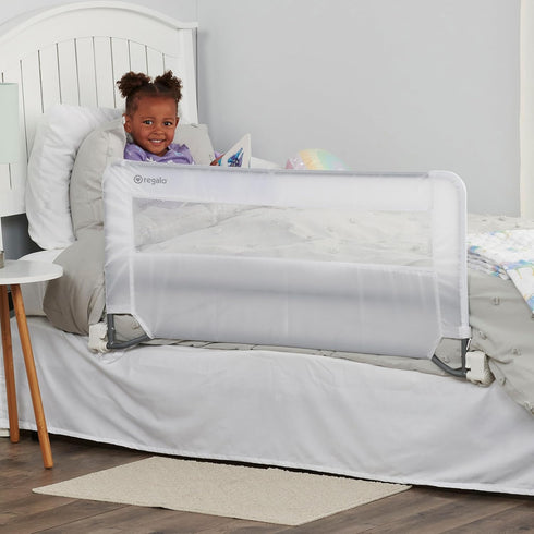 Regalo Swing Down Bed Rail Guard with Reinforced Anchor Safety System