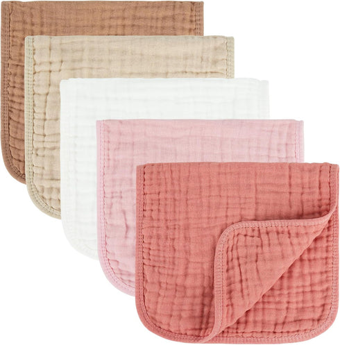 MIGIOL Muslin Burp Cloths 100% Cotton Baby Burp Cloths Soft, Absorbent 10x20 inches