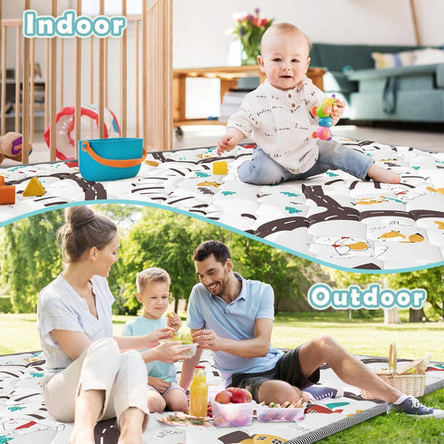 47x47in Palopalo Foam Baby Play Mat for Floor, Thick Cushioning Padding Playmat for Playpen, Soft and Non-Slip Baby