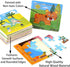 12 Pack Mini Wooden Animal Jigsaw Puzzles for Kids Ages 2-3, 9 Pieces Educational Travel Toys Gift