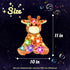11'' Hopearl LED Musical Stuffed Giraffe Lighting Up Singing Plush Toy Adjustable Volume Lullaby Animated Soothe