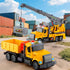 LerBao 2Pcs Set,Lifting 3 4 5 6 7 Large-Size Construction Engineering Truck Toy Arm Crane & Lifting Transport Truck