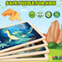 4 Packs Puzzles for Kids Ages 4-6 - Wooden Dinosaur Puzzles for Toddlers Ages 2-4, Educational Dino Toys