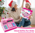 103 3, 4, 5, 6 7 8+ BAODLON Calculator Cash Register - Pcs Pink Toy Cash Register, Microphone, Credit Card and Banking