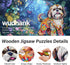 wudhank (M-10.6 11.4in-190pcs) Wooden Puzzles for Adult, Shih Tzu Dog Wooden Jigsaw Puzzle, Unique Wood Shape Cut
