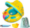 Inflatable Baby Swimming Pool Floats with Removable Sun Protection Canopy, Toddler Floaties